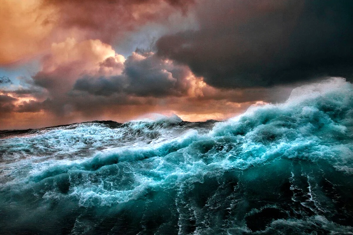 Энди Симмонс пейзаж море шторм