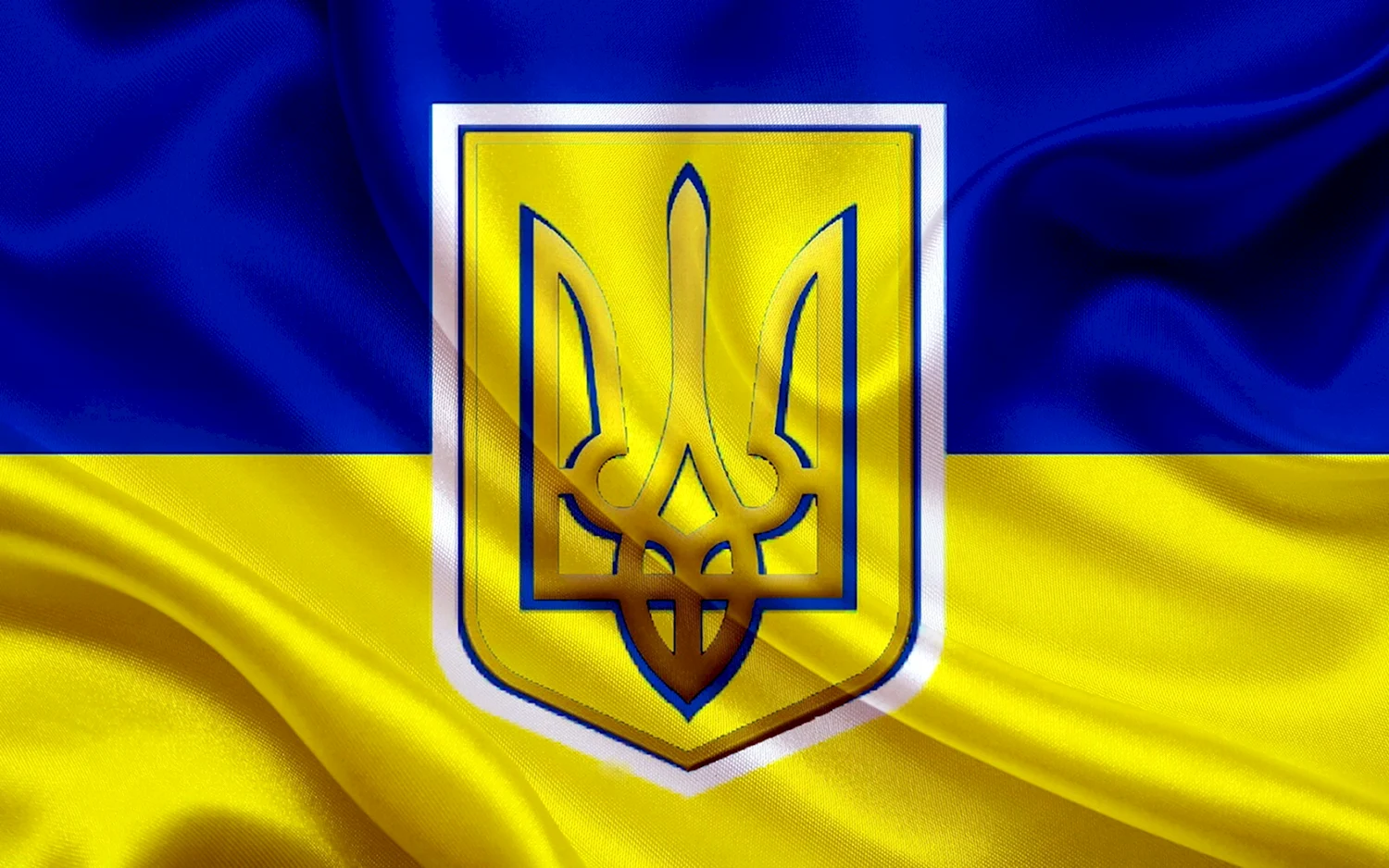 Флаг Украины с тризубом