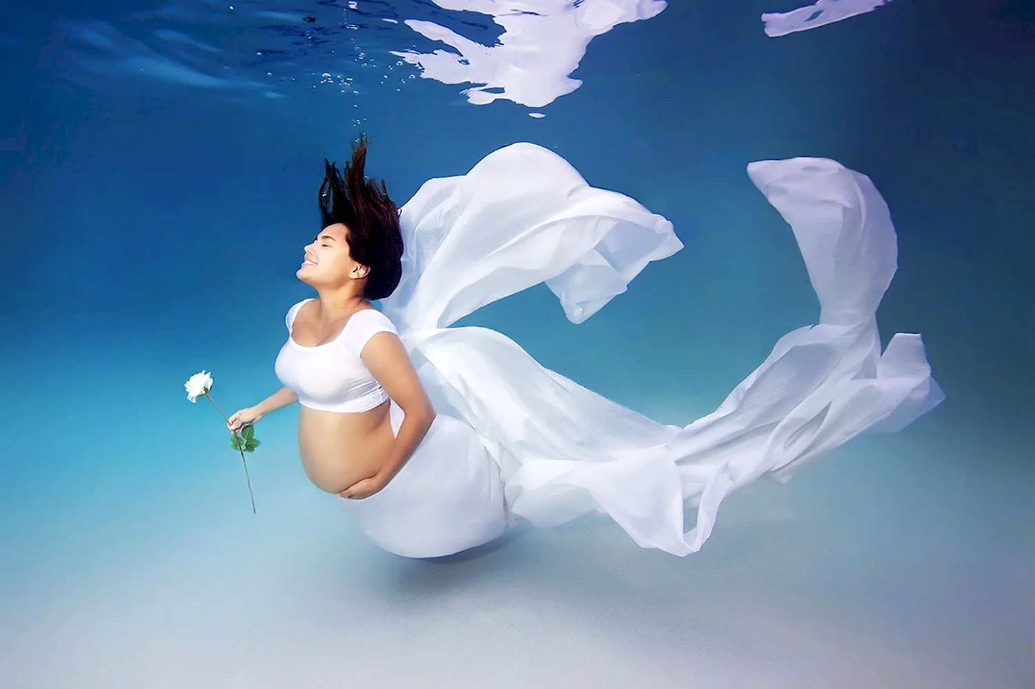 Фотосессия под водой беременных