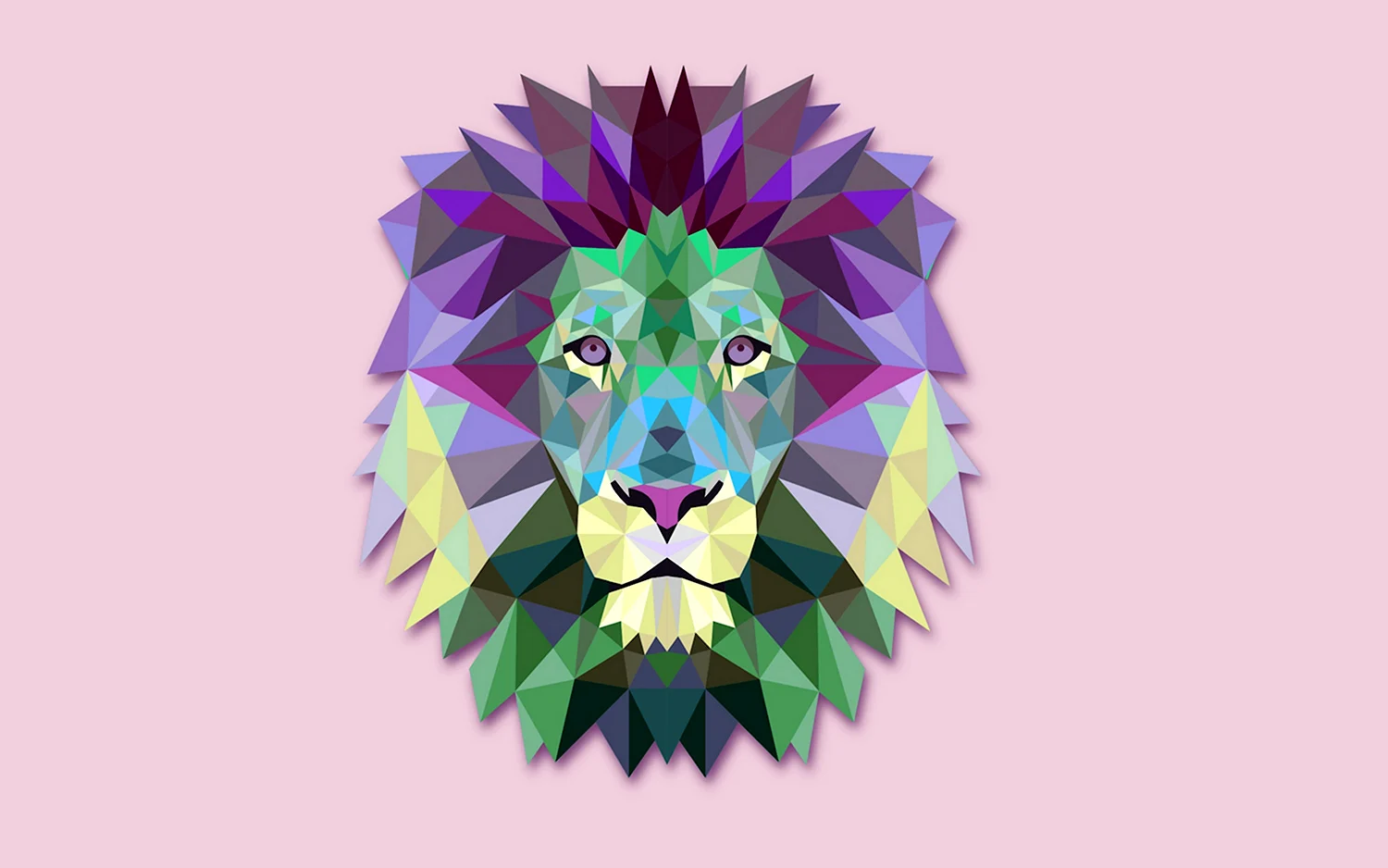 Лев в полигональном стиле