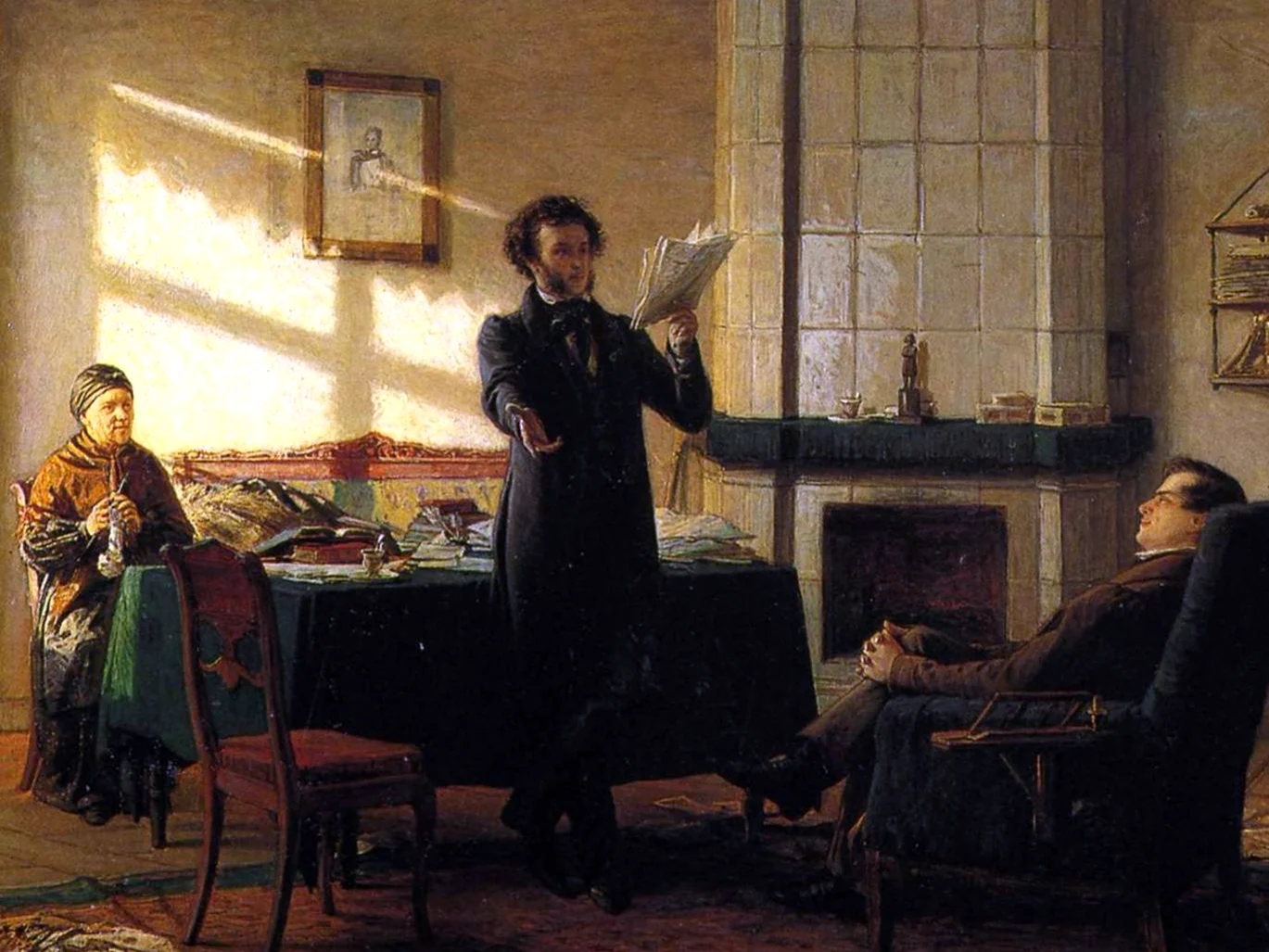 Николай ге «Пушкин в селе Михайловском» 1875.