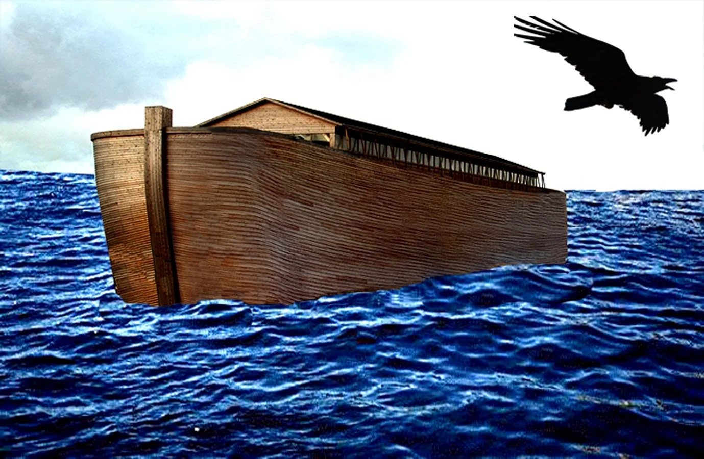 Ной выпускает ворона из ковчега