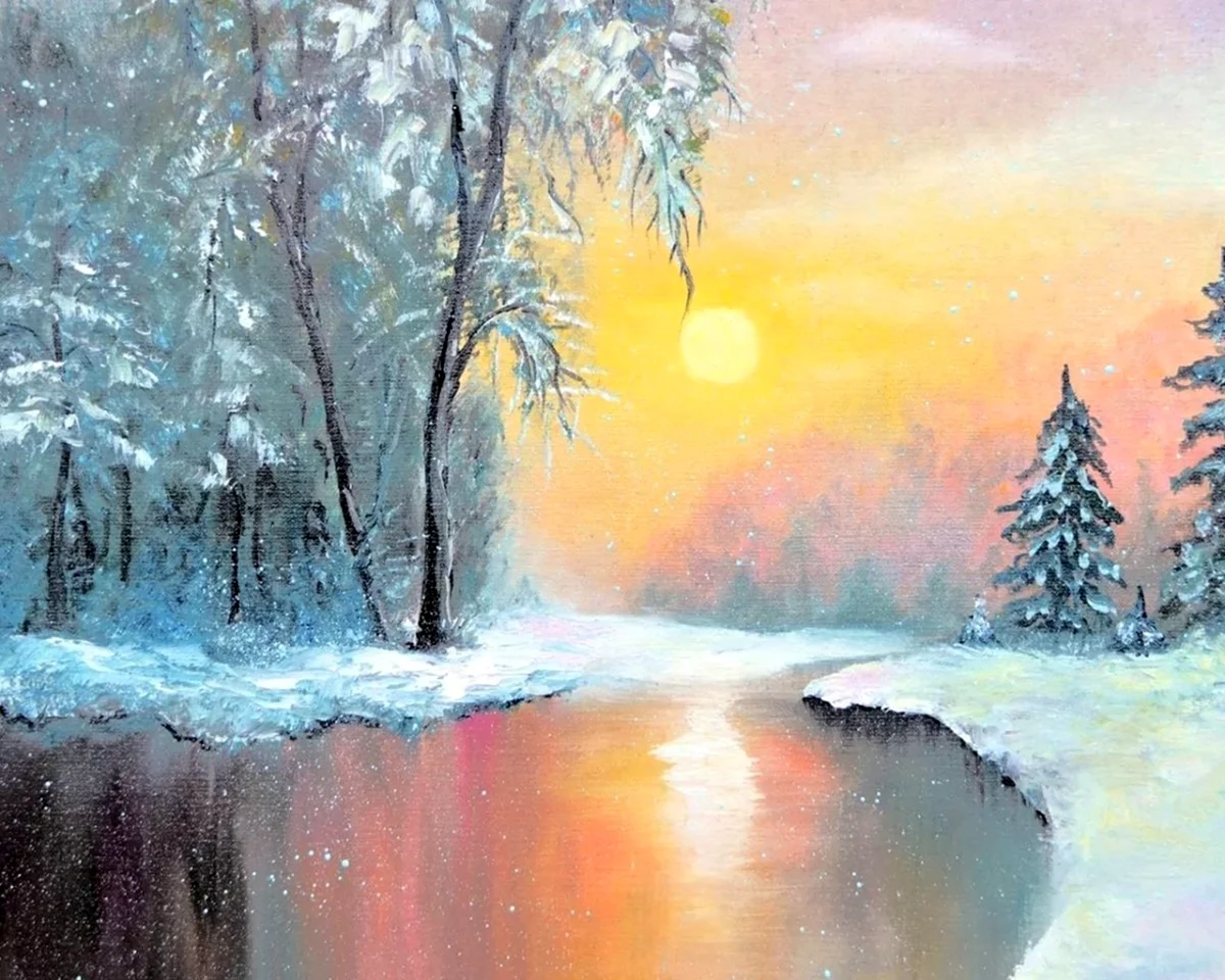 Ольга Базанова зимний пейзаж
