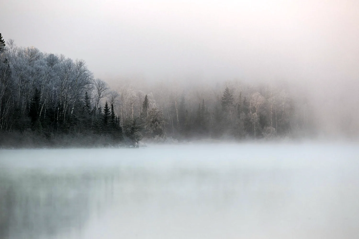 Онежское озеро туман