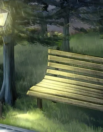 Парк аниме гачи лайф со скамейкой