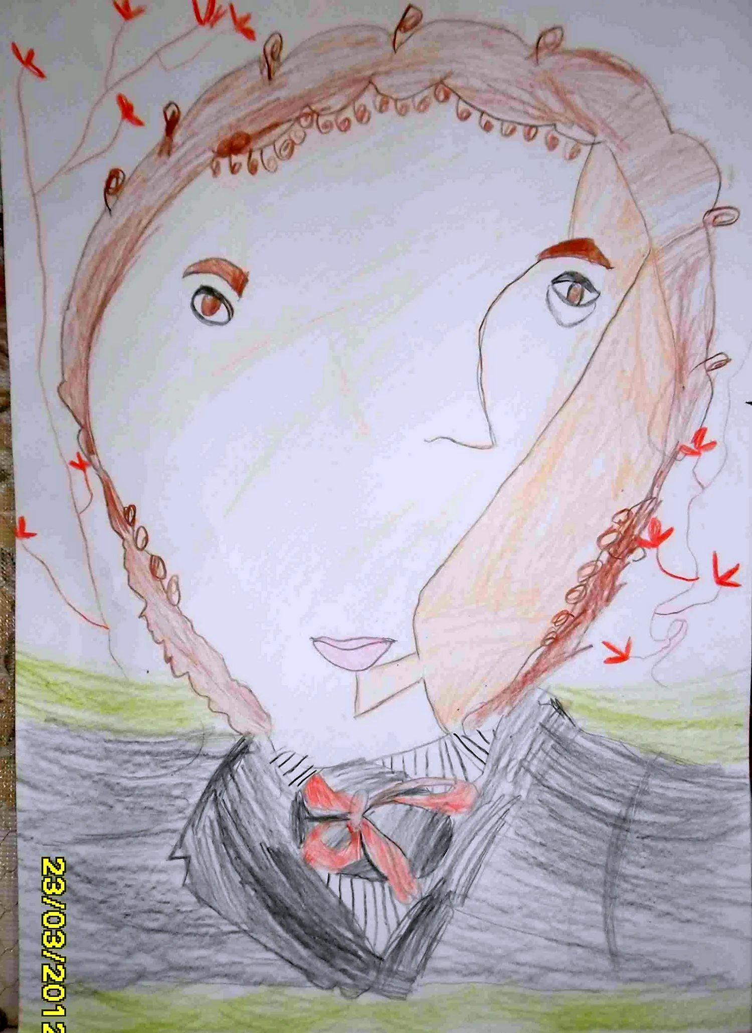 Портрет Александра Сергеевича Пушкина детский рисунок