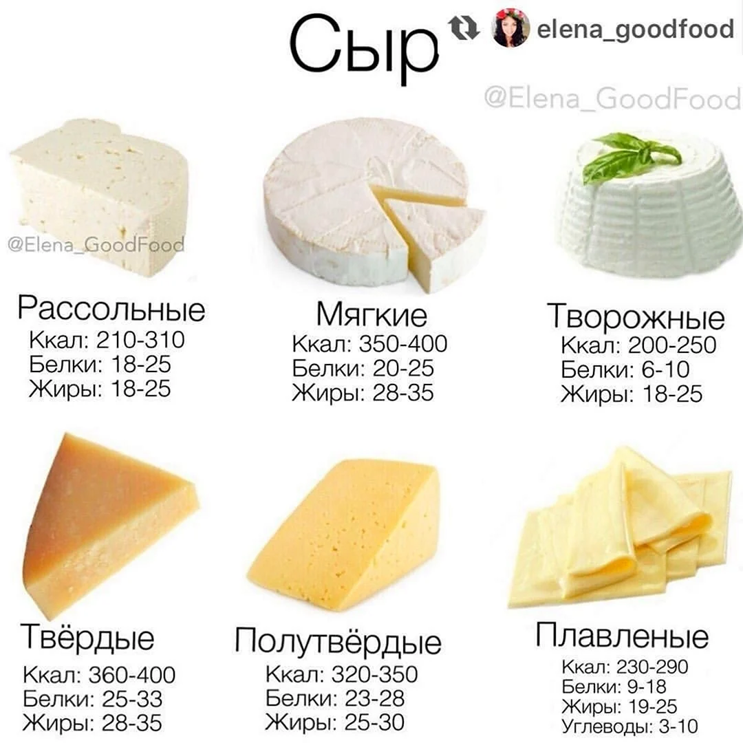 Все виды сыров